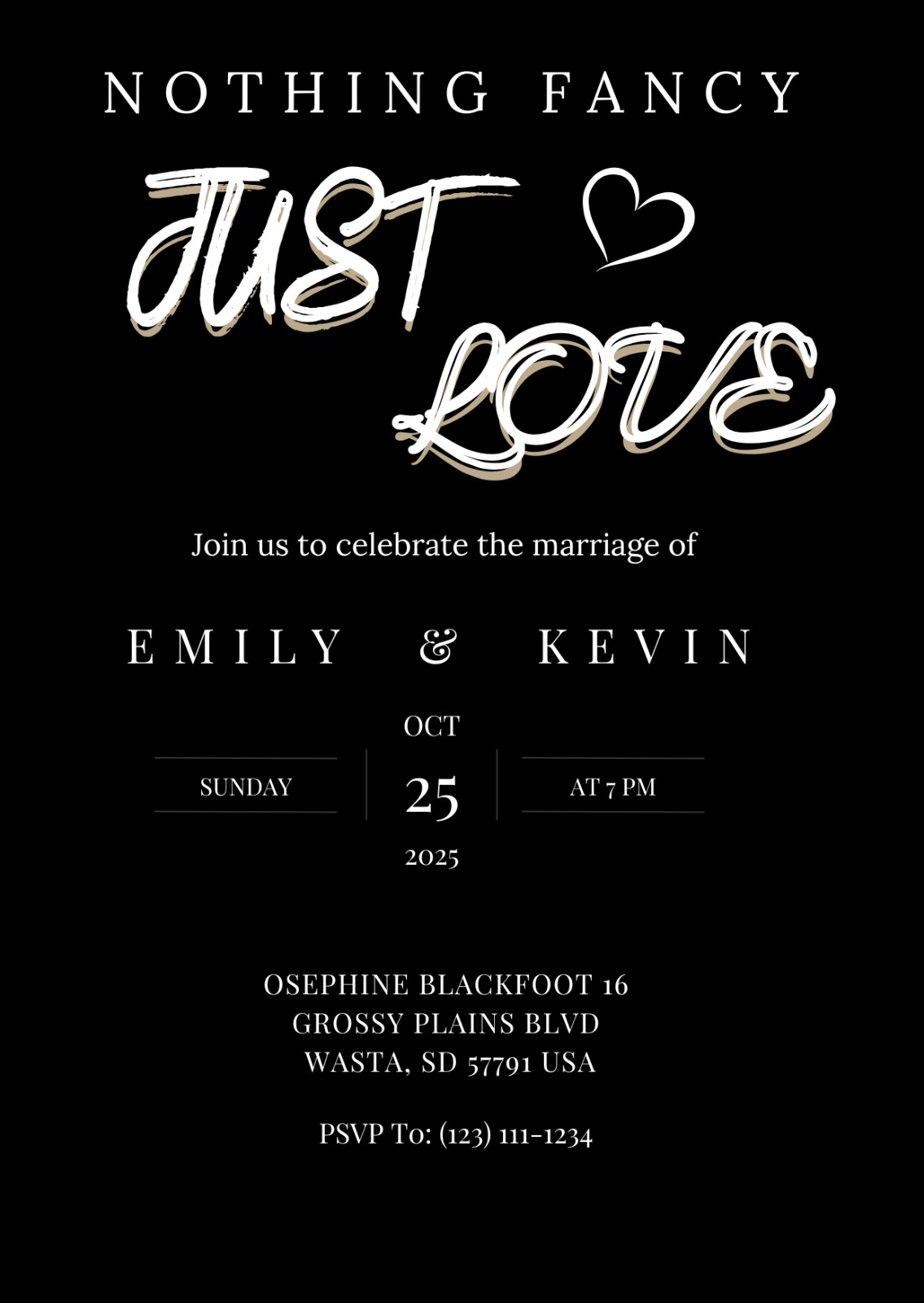 Elopement Reception Invitation