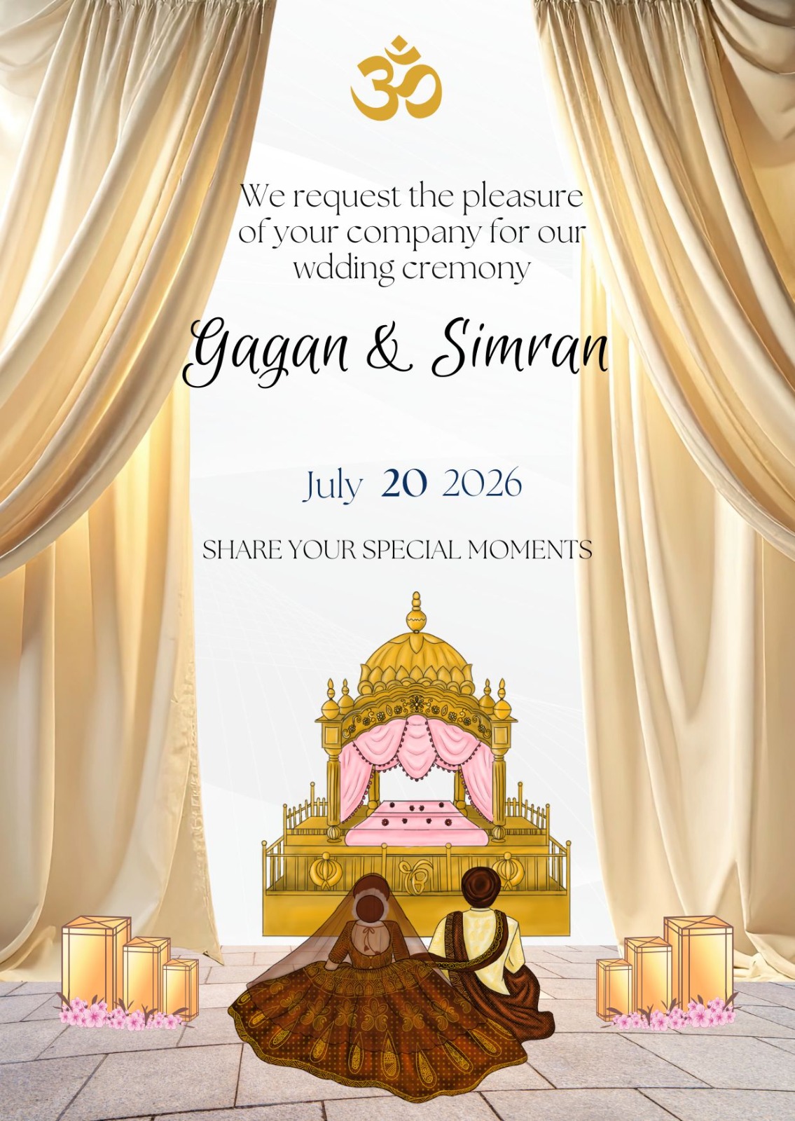 Sikh Wedding Invitation