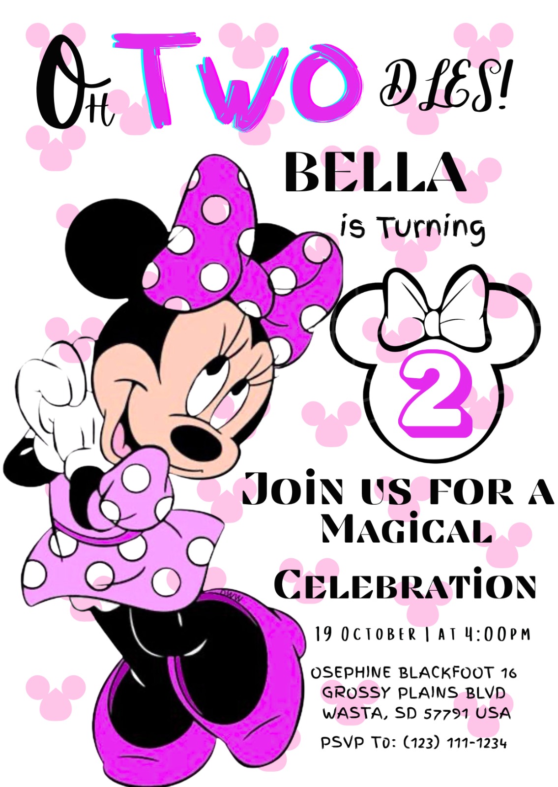 Oh TWOdles Mouse Birthday