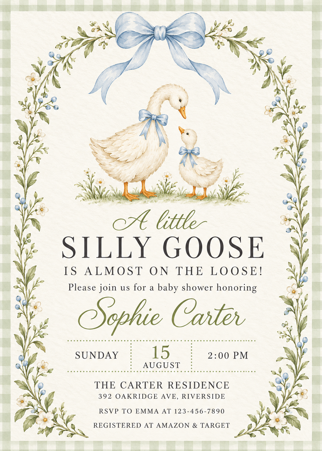 One Silly goose baby shower