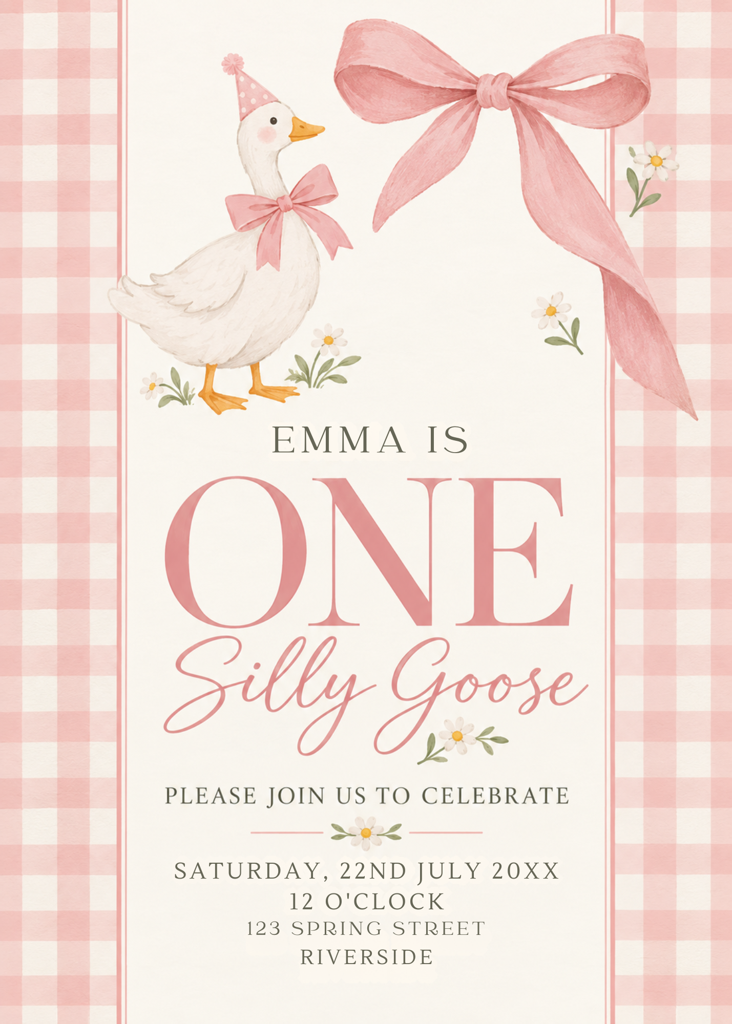 one silly goose invitation